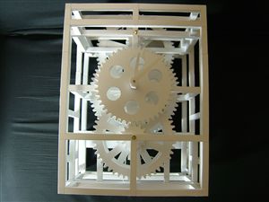 振り子時計のペーパークラフト
