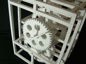 振り子時計のペーパークラフト
