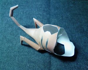 塔の魚のペーパークラフト